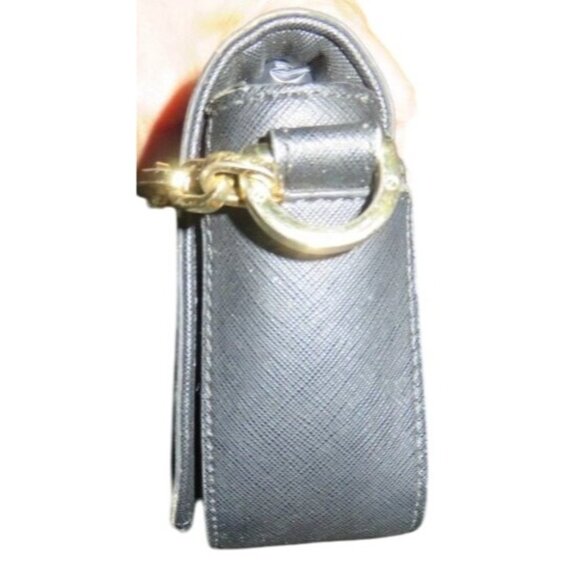 TORY BURCH Fleming Black Structured Quilted leather flap chain crossbody handbag - Picture 4 of 14